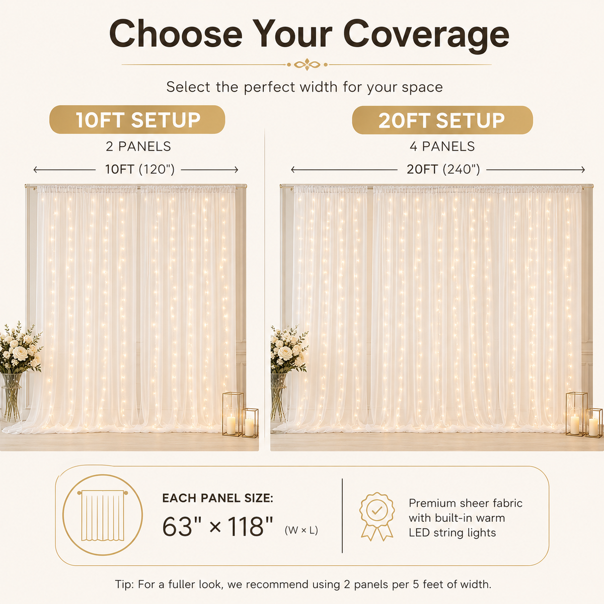 🔥Most Popular in 2026🔥Dreamy Tulle Curtain Lights Set