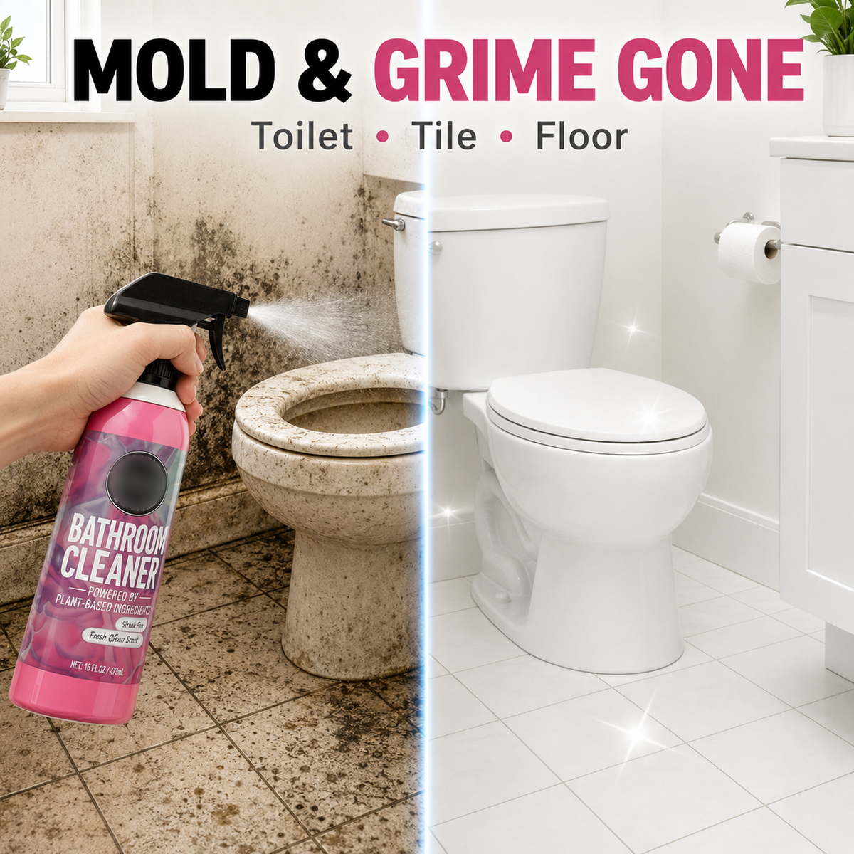 ✨✨ Multi-Surface Bathroom Cleaner for Mold & Limescale