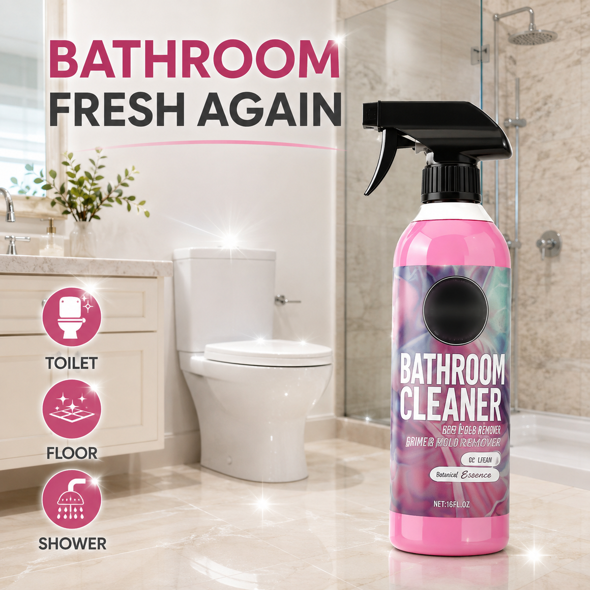 ✨✨ Multi-Surface Bathroom Cleaner for Mold & Limescale