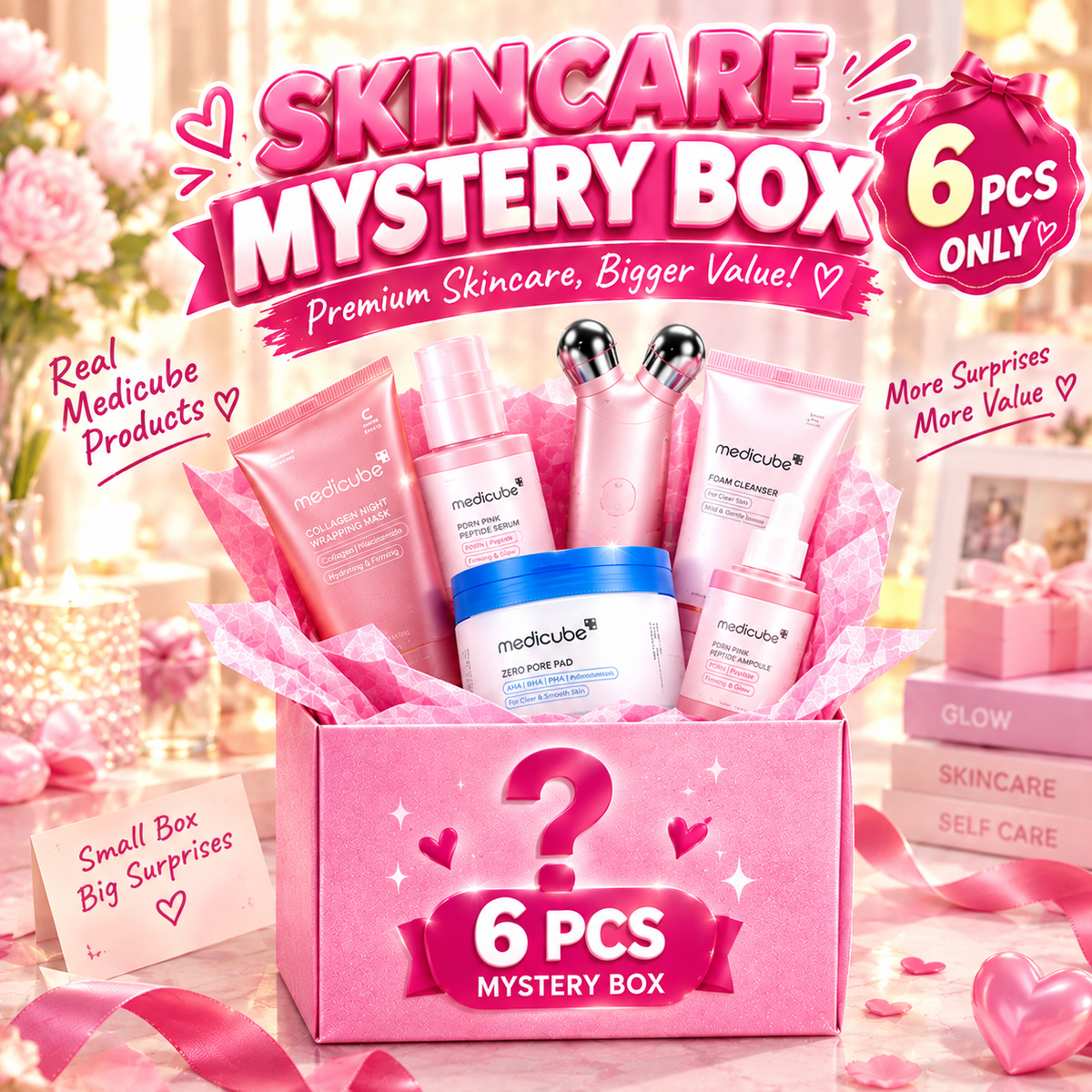 Skincare Mystery Box – 3, 6 & 10-Piece Beauty Surprise Box