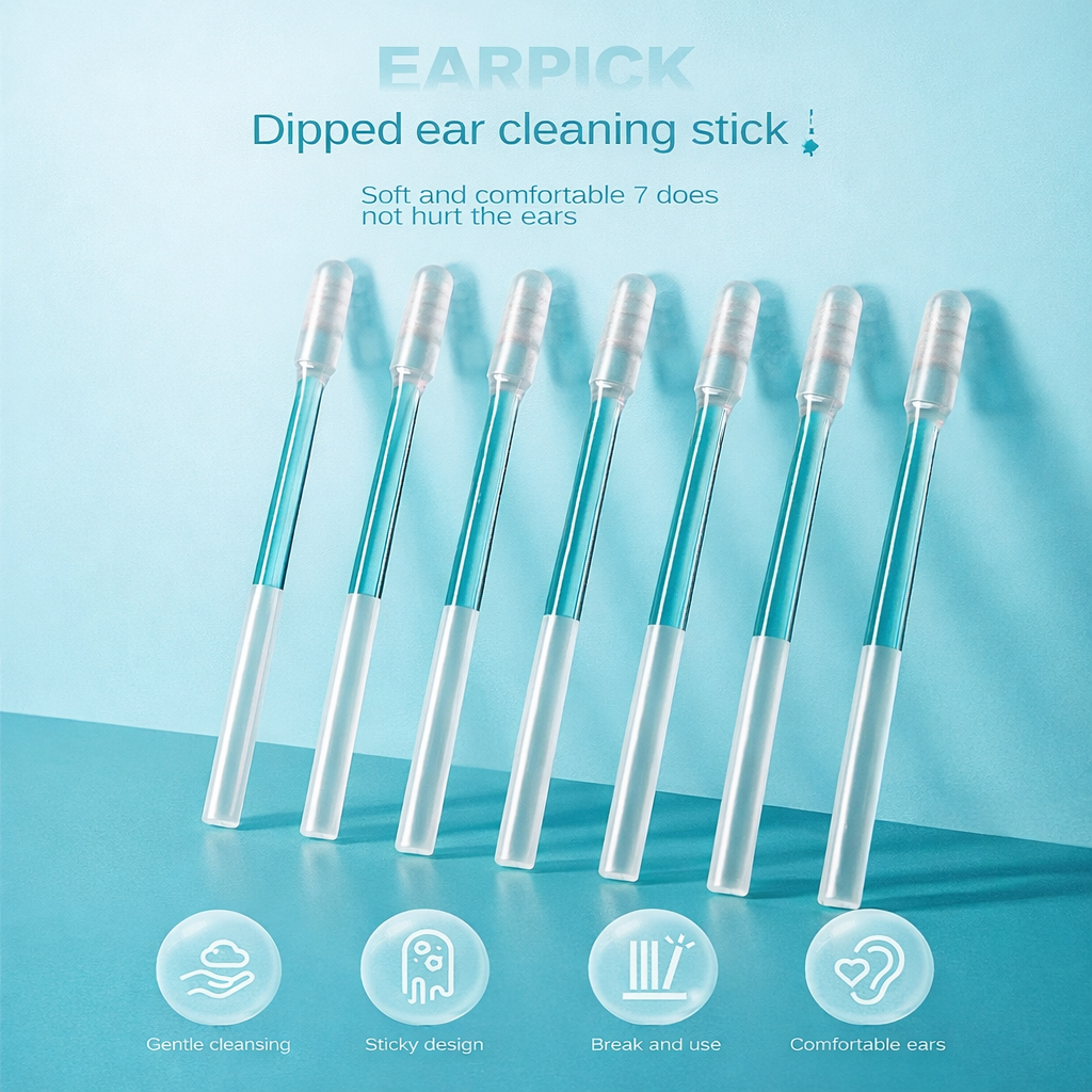 Sticky Ear Cleaning Sticks – Gentle, Visible Ear Care🛒