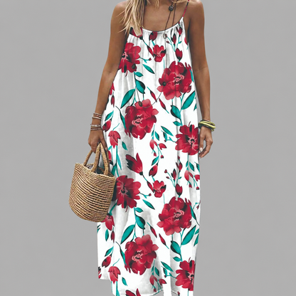 Elegant Relaxed Waist Maxi Dress