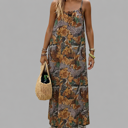 Elegant Relaxed Waist Maxi Dress