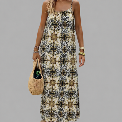 Elegant Relaxed Waist Maxi Dress
