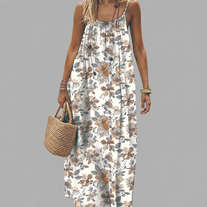 Elegant Relaxed Waist Maxi Dress