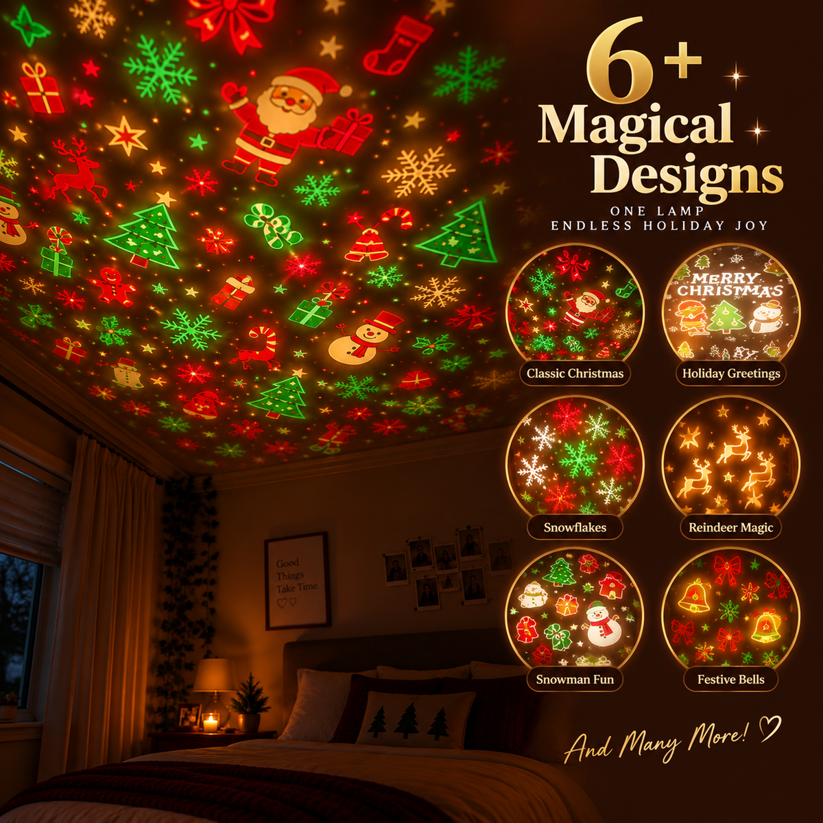 Christmas projector ceiling patterns