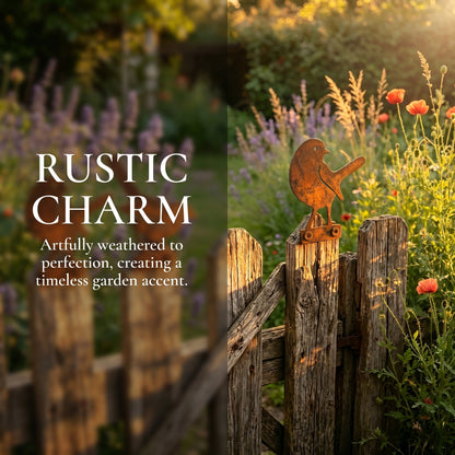 🔥Most Popular in 2026🔥5-Piece Lifelike Rusty Metal Bird Silhouettes Garden Art