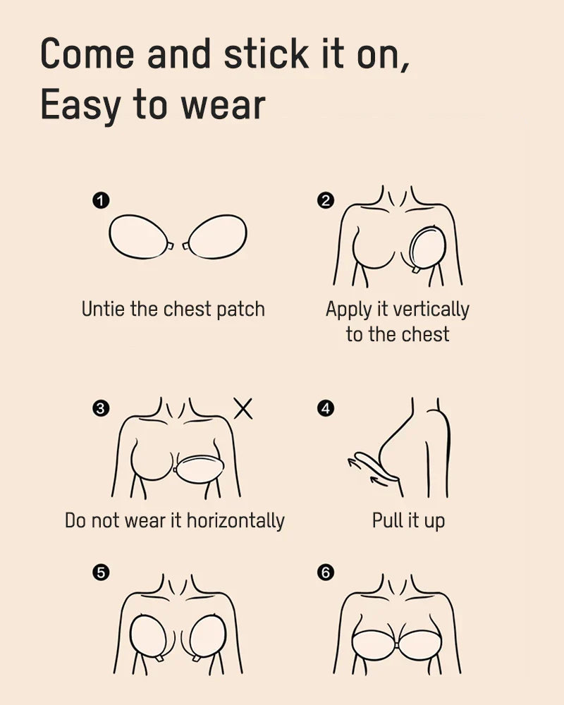 Invisible Lift Adhesive Push-Up Bra (2-Pack)