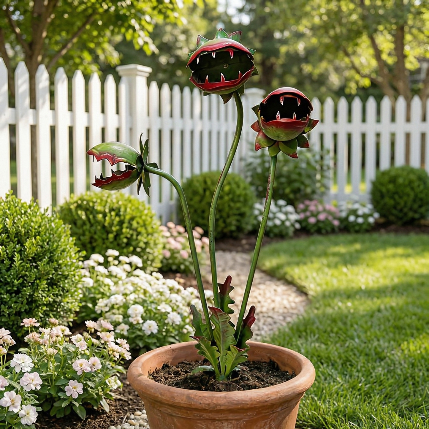 🔥Most Popular in 2026🔥Whimsical Metal Carnivorous Plant Garden Stake