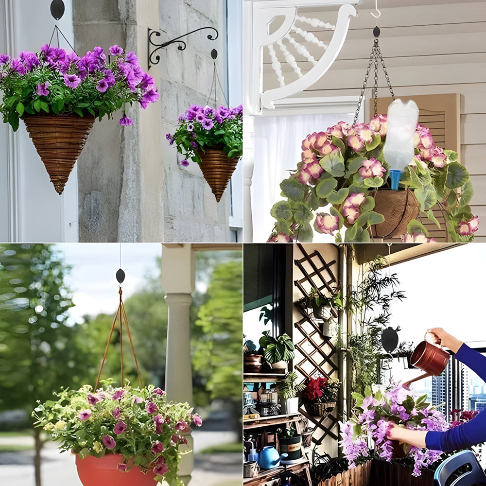 🌳Garden Plant Pulley Set for Hanging Baskets, Pots & Bird Feeders