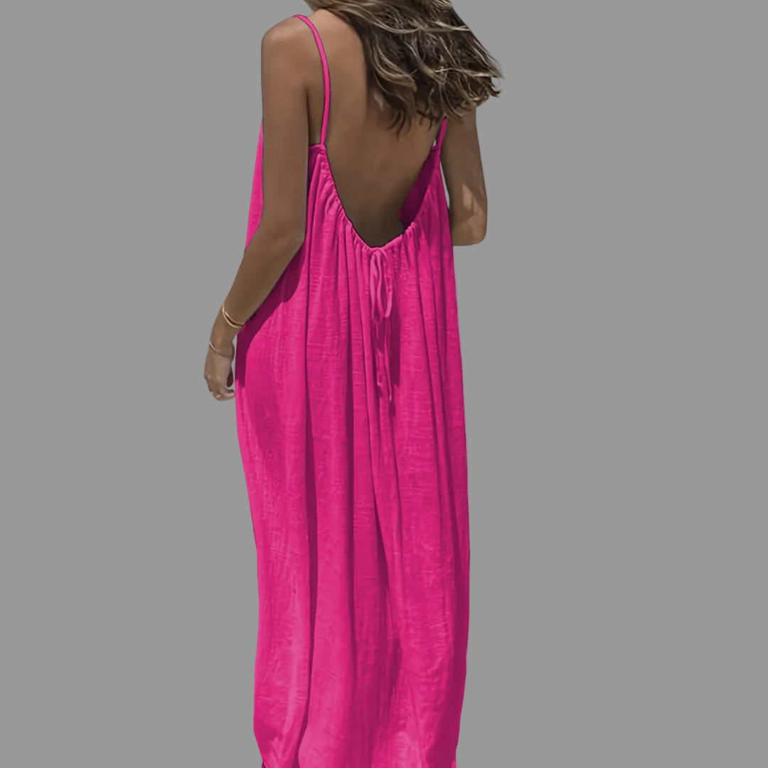 Elegant Relaxed Waist Maxi Dress