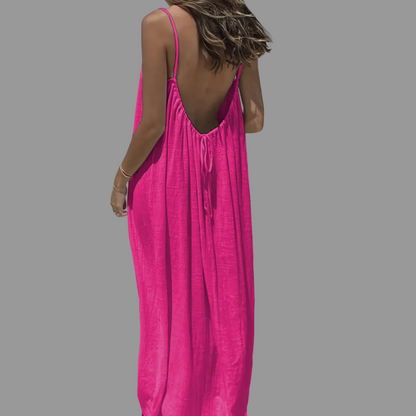 Elegant Relaxed Waist Maxi Dress