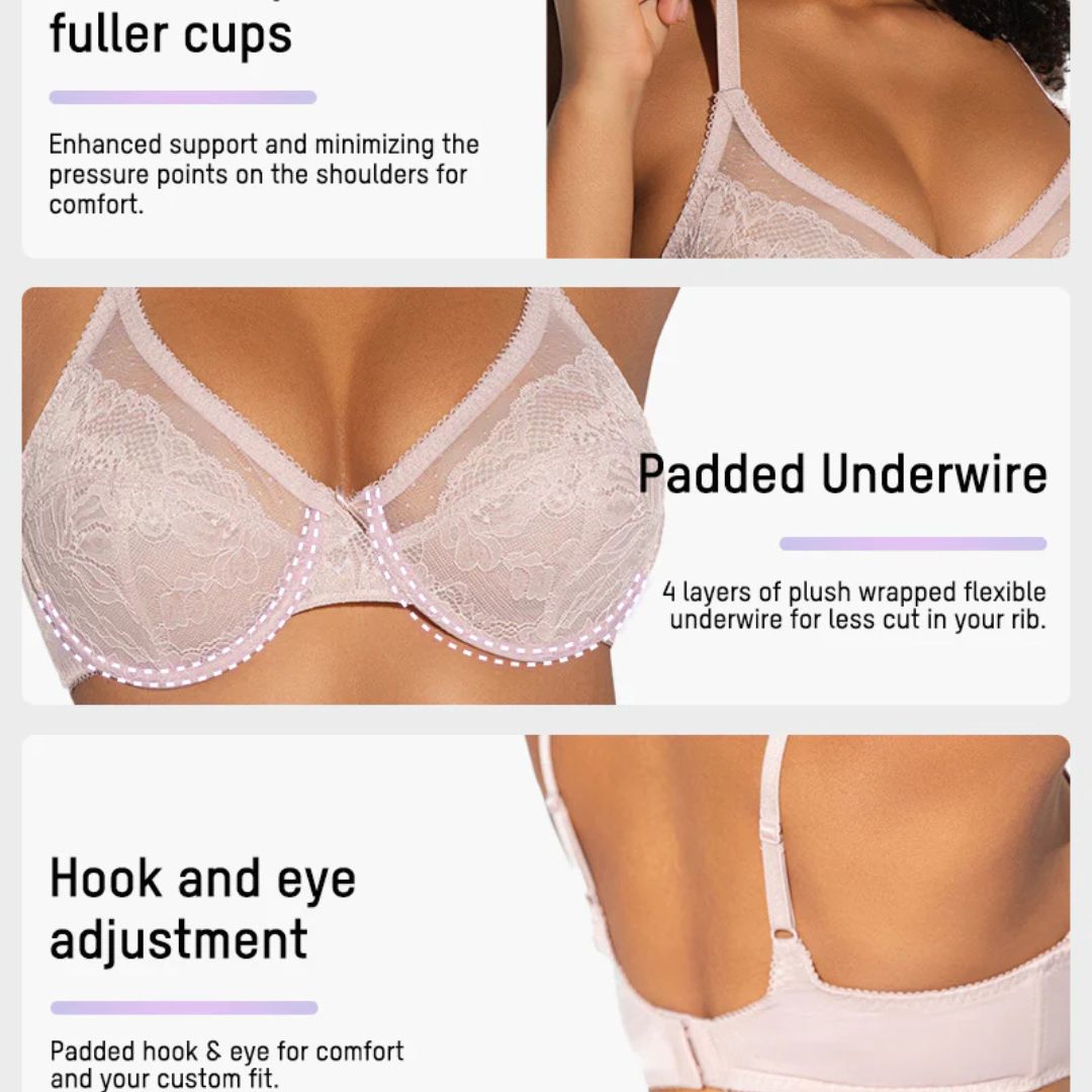 Elegant Lace Support Bra