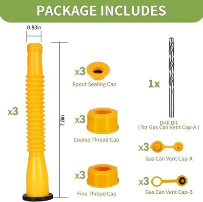 🔥 Upgraded Replacement Gas Can Spout with Flexible Nozzle, Fit for Most 1/2/5/10 Gal Can