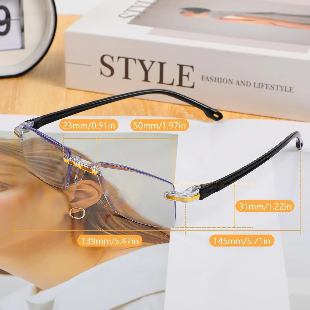 👓🌄 【Co-Created by Designers】Gypsophila Smart Zoom and Color-Changing Reading Glassesar Viewing