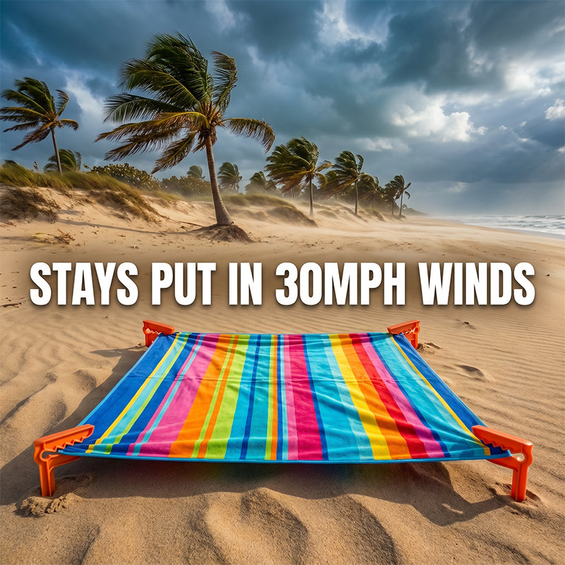 🏖️ 50% OFF – Windproof Beach Towel Clips for Sand & Grass