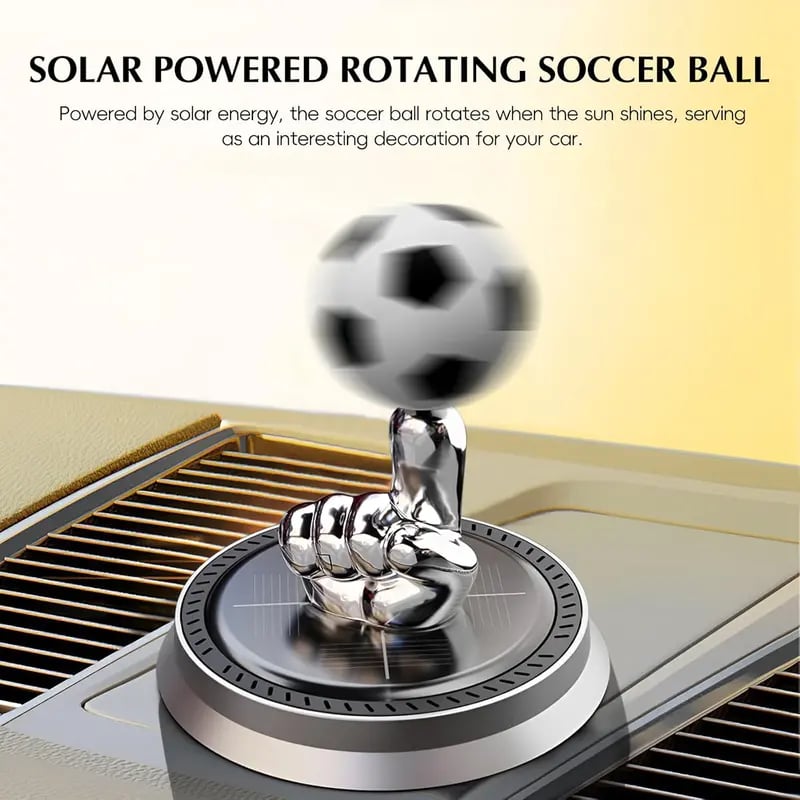 🔥Most Popular in 2026🔥⚽🚗Solar Rotating Football Car Air Freshener & Aromatherapy Diffuser – Reusable Ornament for Car, Office & Home