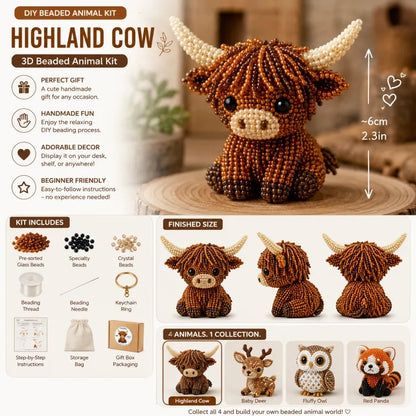 🔥Most Popular in 2026🔥🧵✨Petite 3D Beaded Animal Craft Kit