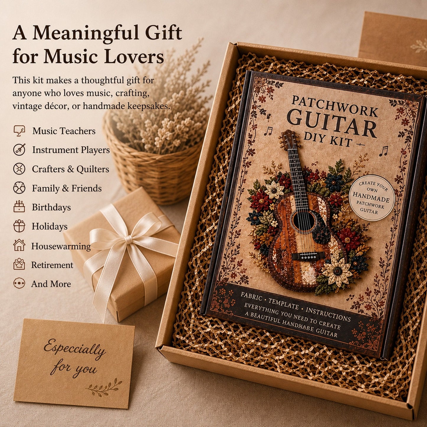 🔥LAST DAY 50% OFF - 🎶Vintage Patchwork Music Instrument DIY Kit