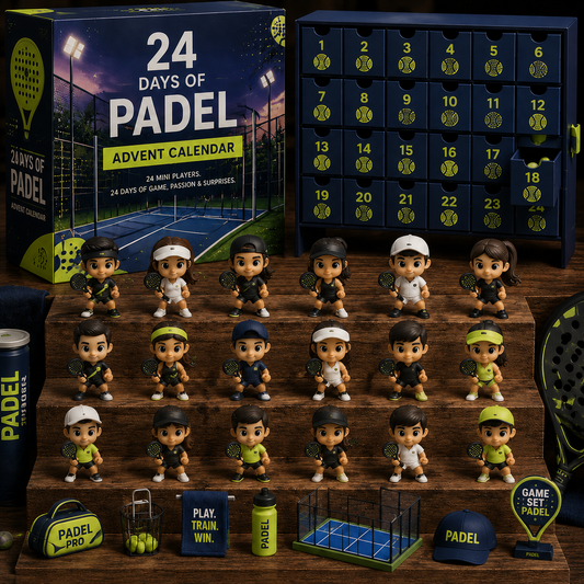 LAST WEEK 49% OFF - 2026 Days of Padel Blind Box - 24-Day Festive Countdown, Padel Themed Collectible Miniatures Blind Box - Gift For Padel Fans）
