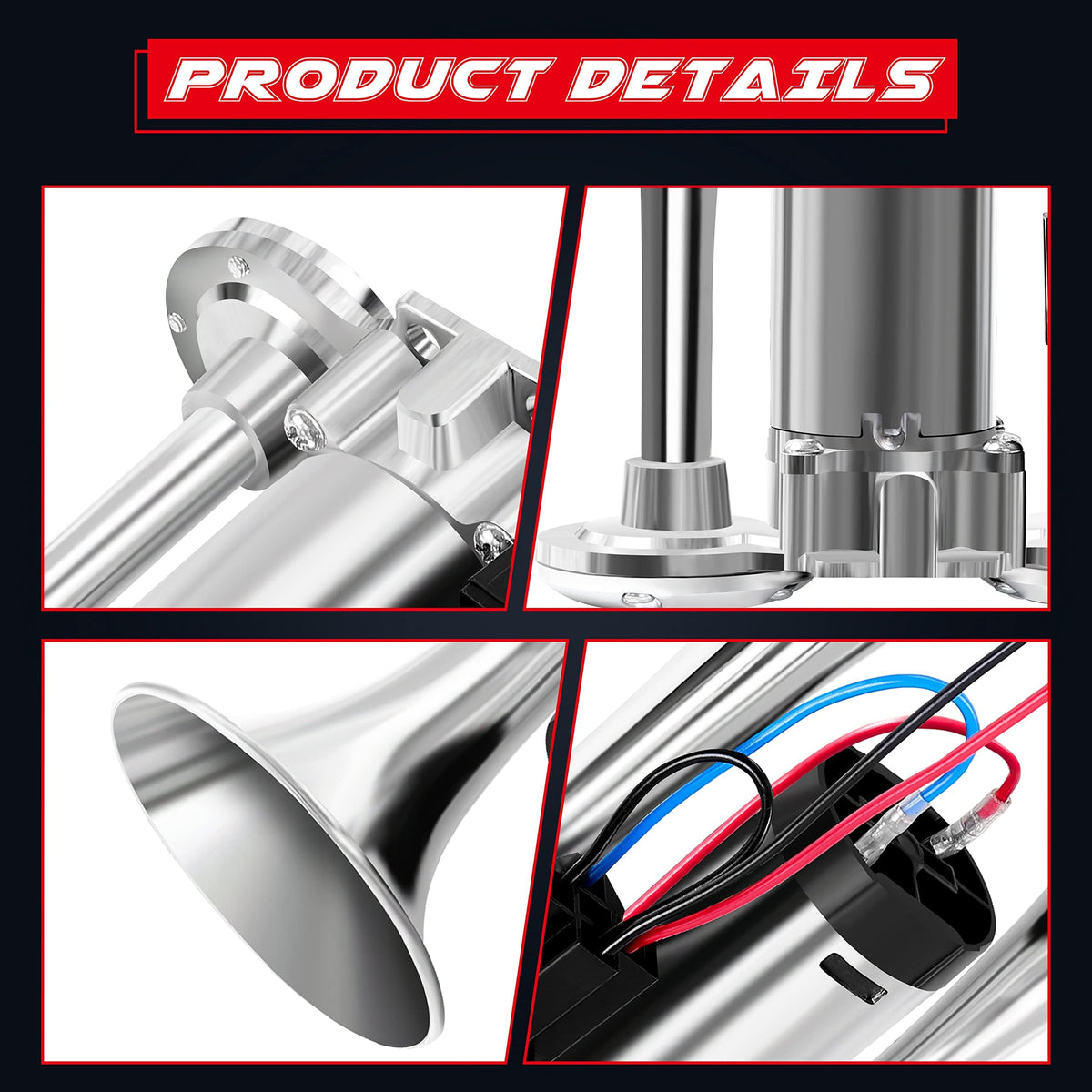 💯🔥150DB Air Train Horn Kit with Compressor