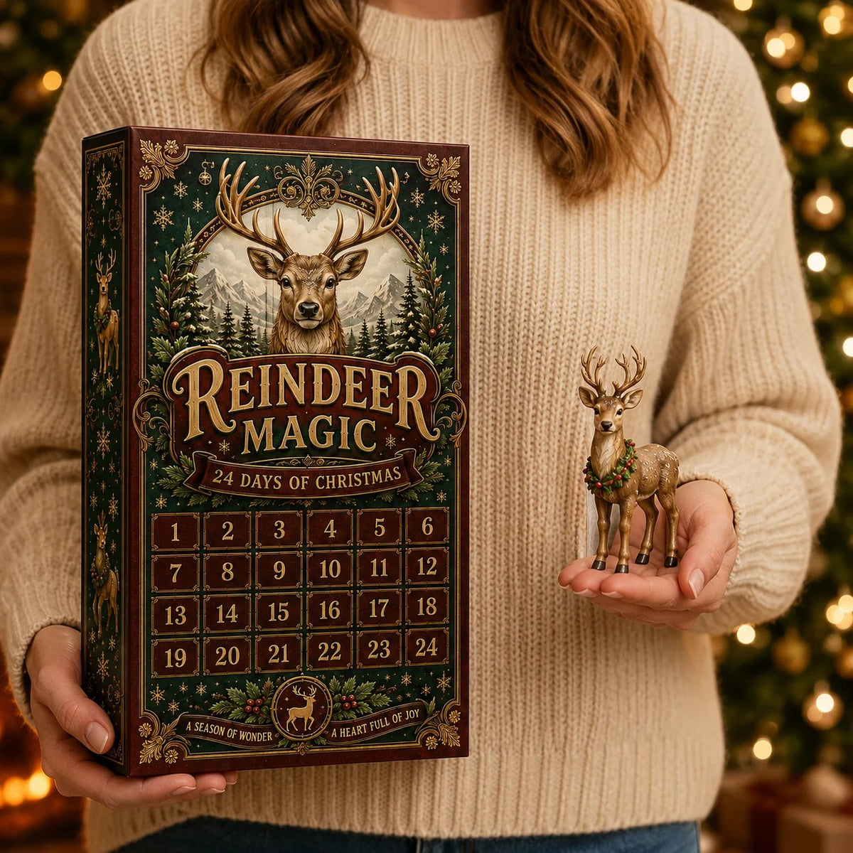 🦌 Unleash Alpine Enchantment: 24 Days Reindeer Magic Ornament Advent Calendar 2026