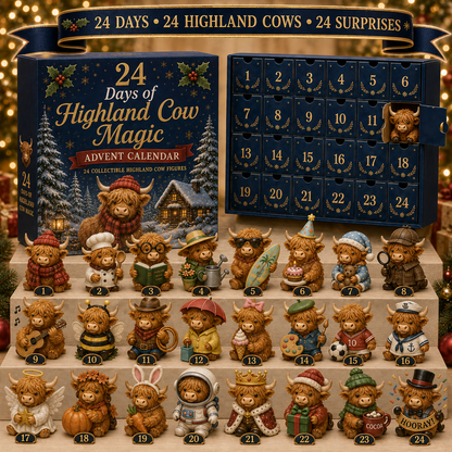 🐮 Highland Cow Advent Calendar 🎄– 24 Days of Christmas Surprises