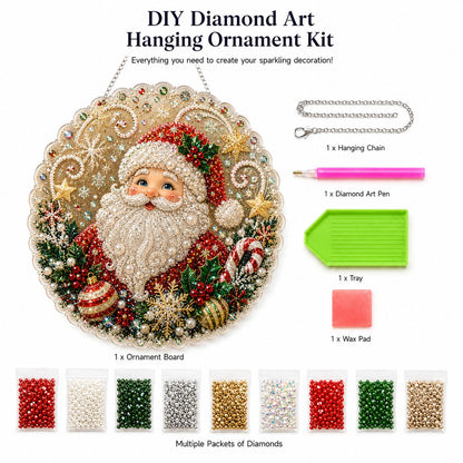 🔥✨Limit to Sale✨🔥🎄 Premium Christmas Pearl Diamond Art Ornament Kit | DIY Holiday Hanging Decor