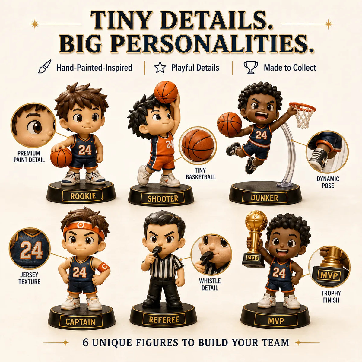 🏀 24-Day Basketball Christmas Advent Calendar | 24 Unique Collectible Basketball Figures for Daily Surprises, Team Building & Holiday Display 🎄✨