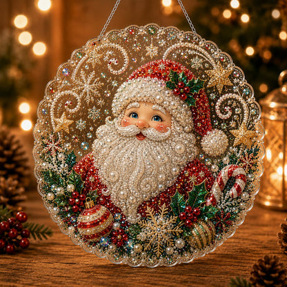 🔥✨Limit to Sale✨🔥🎄 Premium Christmas Pearl Diamond Art Ornament Kit | DIY Holiday Hanging Decor