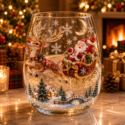 🎁Magical Christmas Glass Cup Gift Collection✨& Free Shipping