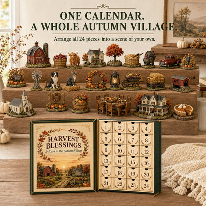 ⏳ Last Day 49% OFF – 🍂 Harvest Blessings Advent Calendar 2026 | 24 Unique Autumn Farm & Thanksgiving Collectibles in a Book-Style Countdown Box 🦃