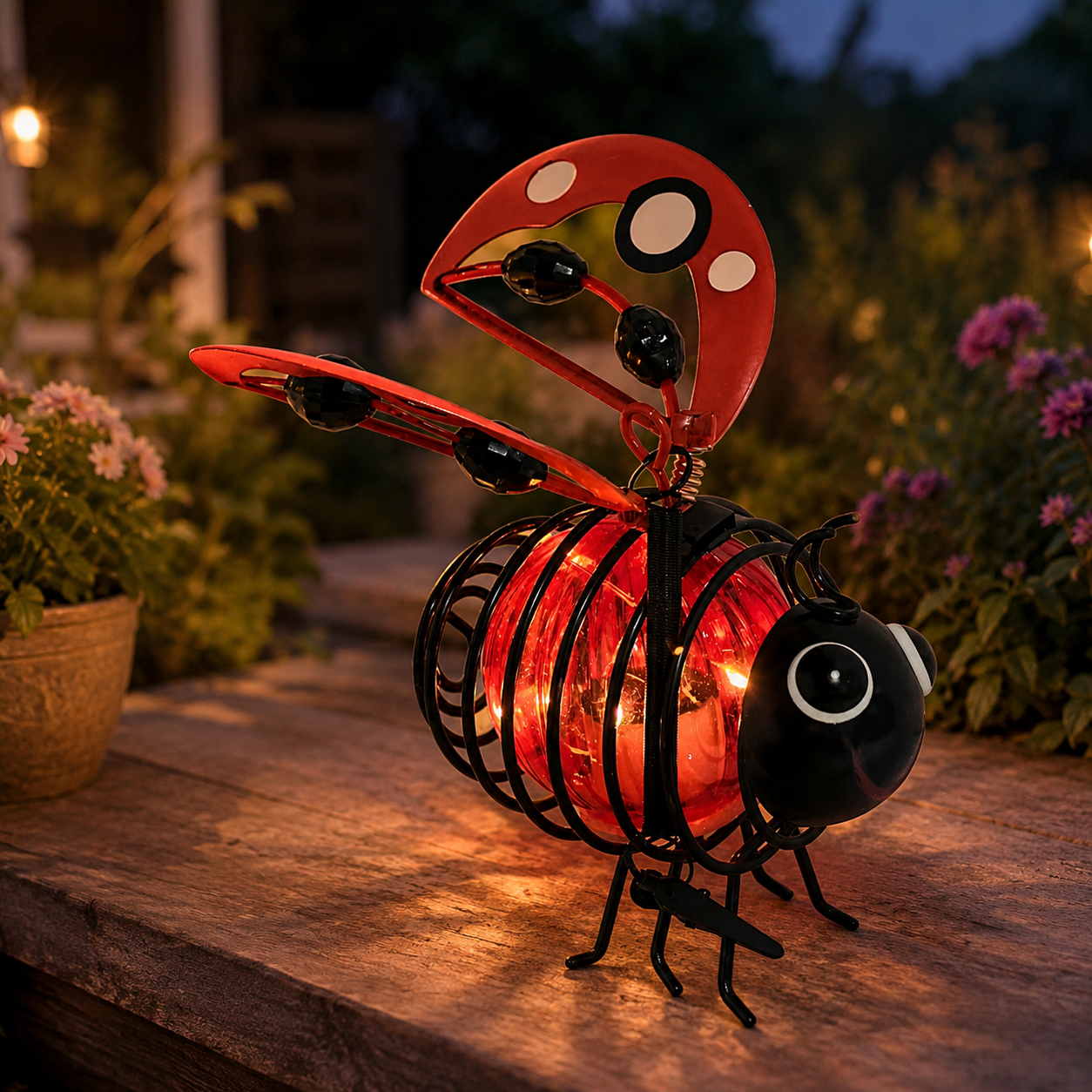 🔥Last Day 70% OFF🔥 Hanging Solar Bee Light – Warm Amber Glow, Flicker-Free, Perfect for Garden Parties, Camping, or Kids’ Rooms – Spread Joy Day and Night 🌞🌜