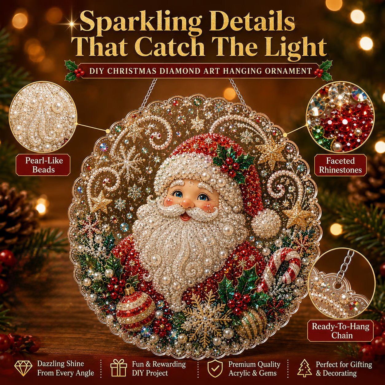✨ Christmas Pearl Art Hanging Ornament Kit🎅-- Free Shipping 🚚
