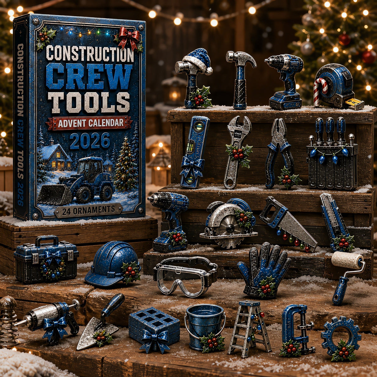 🔥Last 50 pcs✨Construction Crew Tools Advent Calendar 2026 - 24-Day Festive Countdown