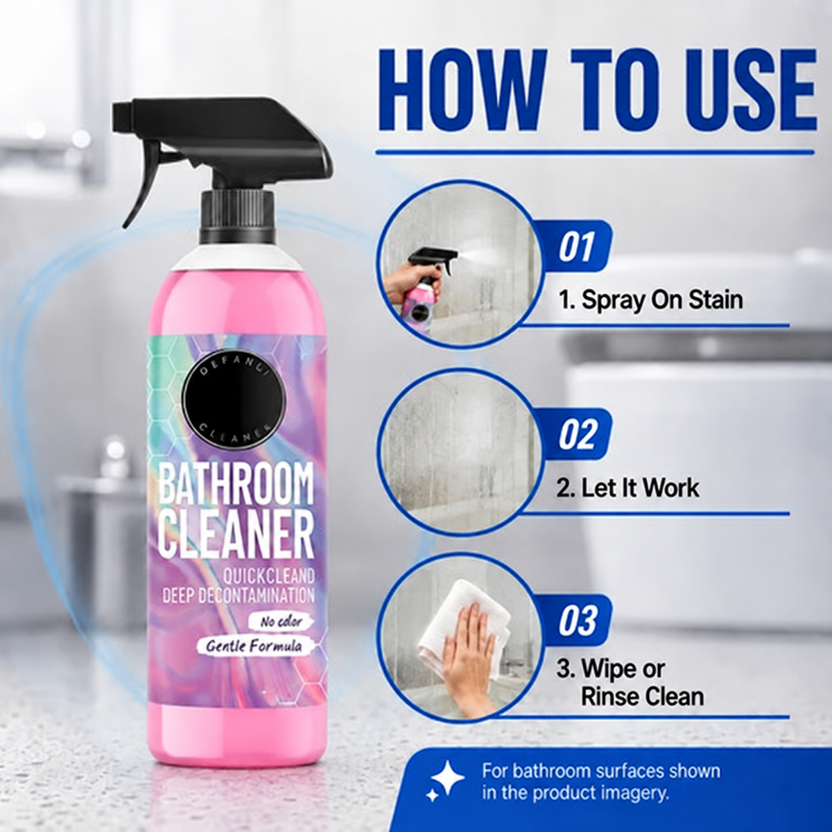 How to use bathroom cleaner