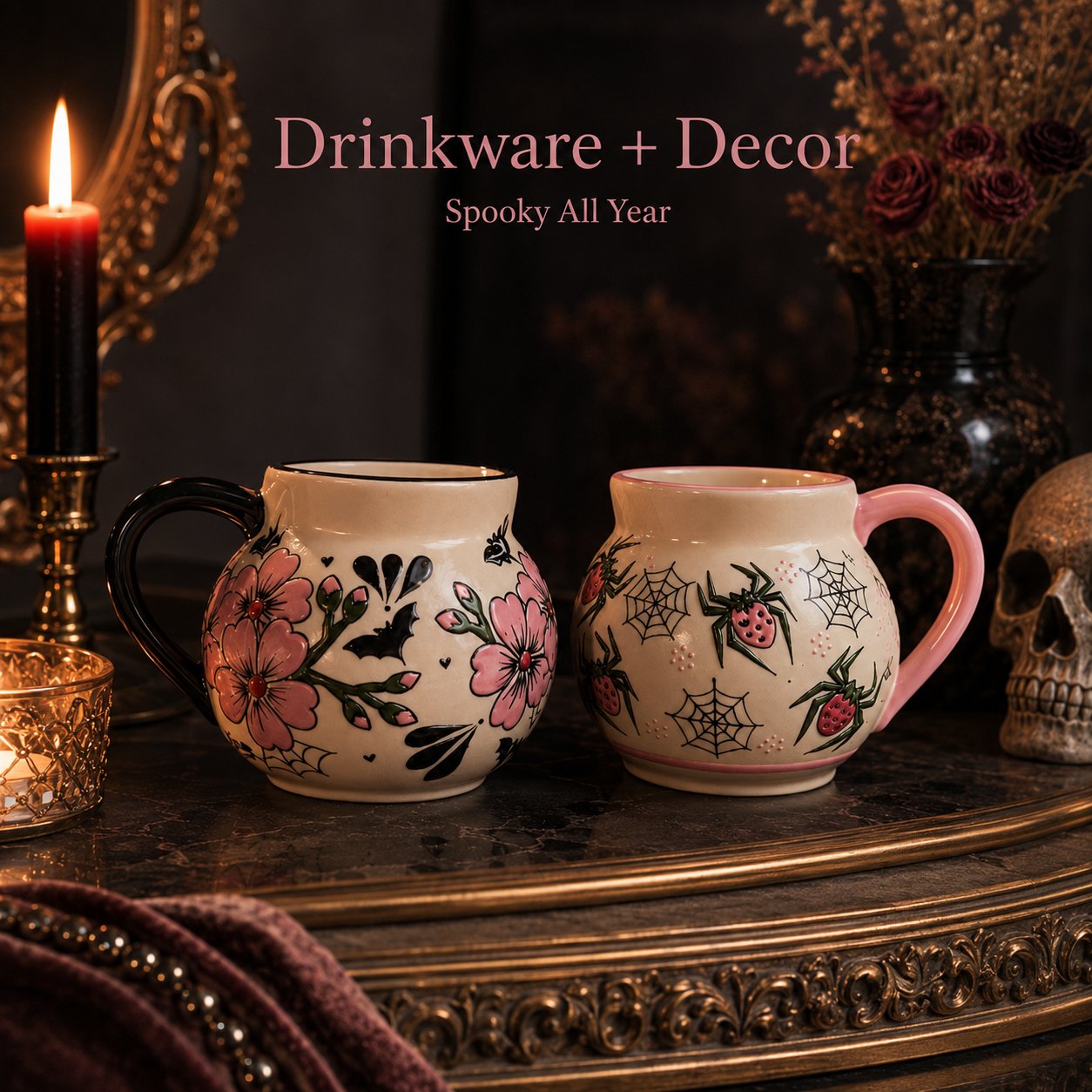 🔥Last Day 49% OFF - 💐🕷️☕Spooky Talavera Mug(📦Buy 2 Free Shipping)