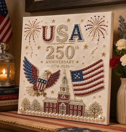 🔥LAST DAY 50% OFF - USA 250th Anniversary DIY Pearl Painting Kit ✨❤️‍🔥
