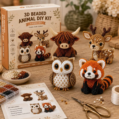 🔥Most Popular in 2026🔥🧵✨Petite 3D Beaded Animal Craft Kit
