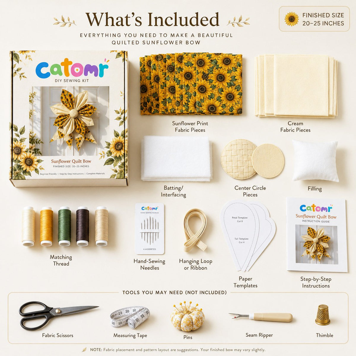 🔥Most Popular in 2026🔥Large Patchwork Bow Sewing Kit