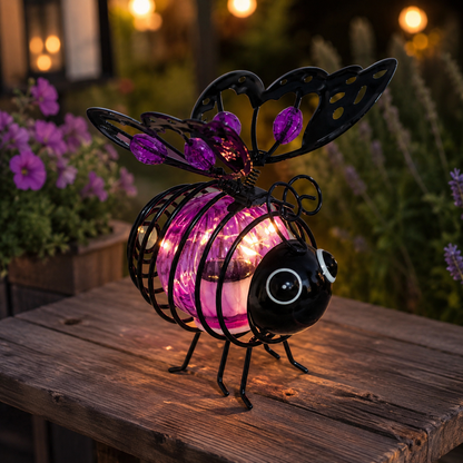 🔥Last Day 70% OFF🔥 Hanging Solar Bee Light – Warm Amber Glow, Flicker-Free, Perfect for Garden Parties, Camping, or Kids’ Rooms – Spread Joy Day and Night 🌞🌜