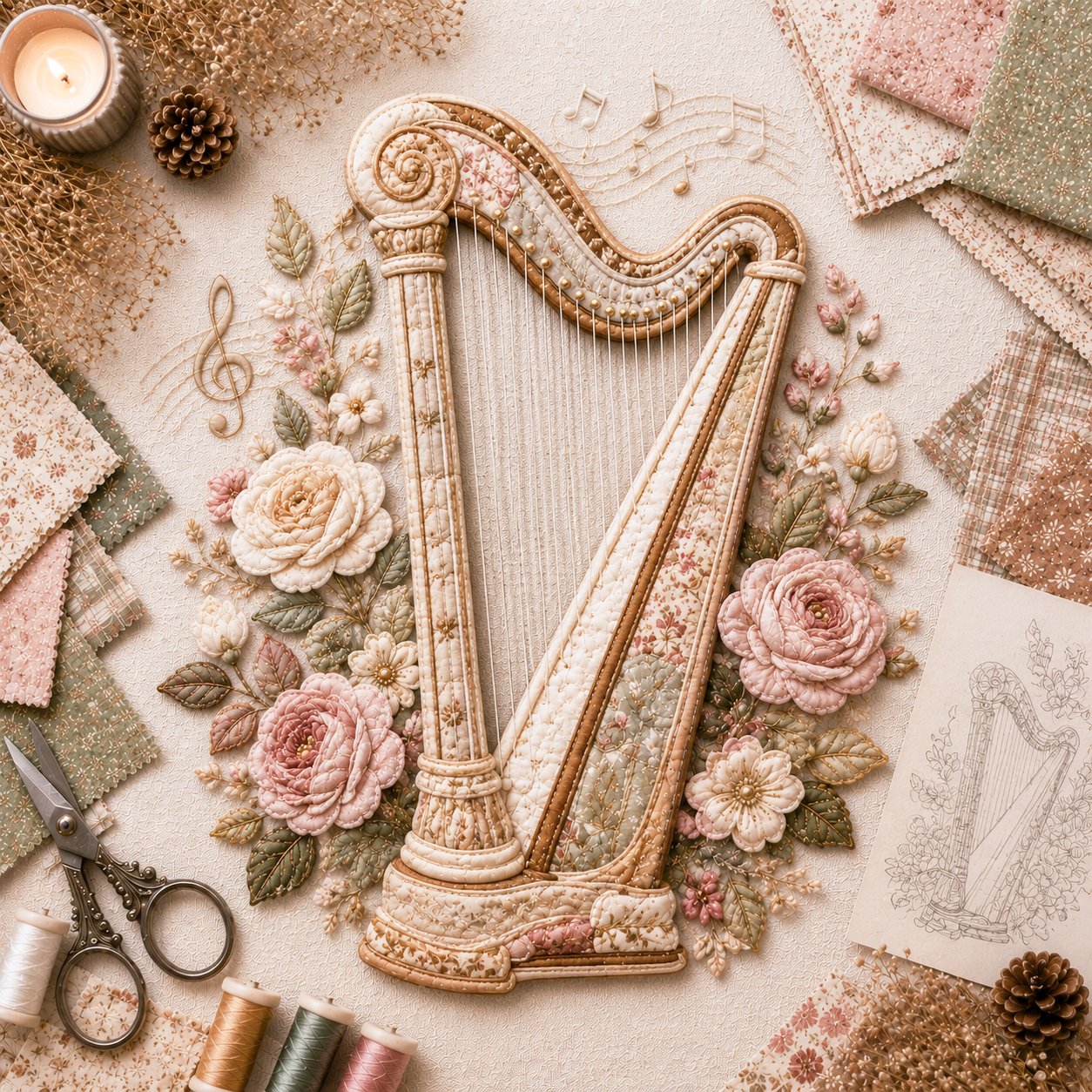 🔥LAST DAY 50% OFF - 🎶Vintage Patchwork Music Instrument DIY Kit