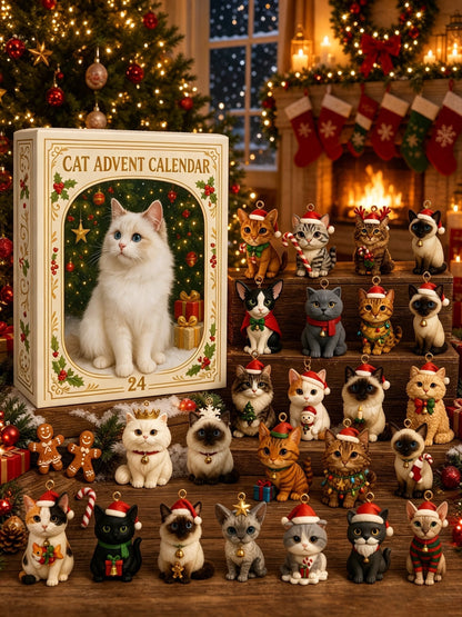 🐱 2026 Cat Advent Calendar – 24 Cat Charms & Holiday Ornaments 🎄
