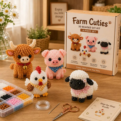 🔥Most Popular in 2026🔥🧵✨Petite 3D Beaded Animal Craft Kit