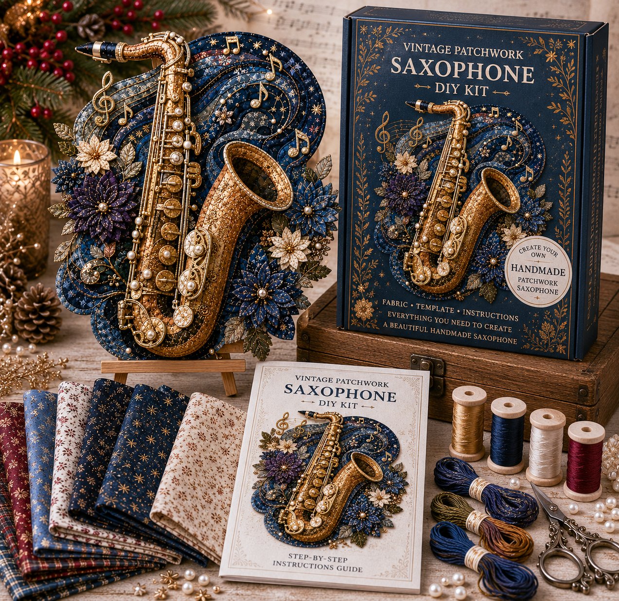 🔥LAST DAY 50% OFF - 🎶Vintage Patchwork Music Instrument DIY Kit