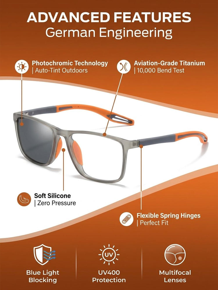 🔥LAST DAY 50% OFF - 👓✨ Smart zoom photosensitive glasses, one pair covers both near and far vision with no need to switch other glasses. Built-in smart sensor auto-tints outdoors and turns into professional sunglasses in seconds 🕶️.
