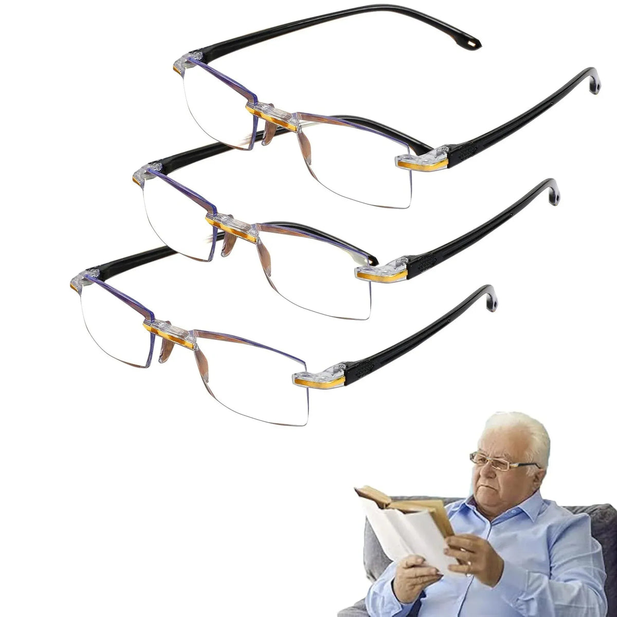 👓🌄 【Co-Created by Designers】Gypsophila Smart Zoom and Color-Changing Reading Glassesar Viewing