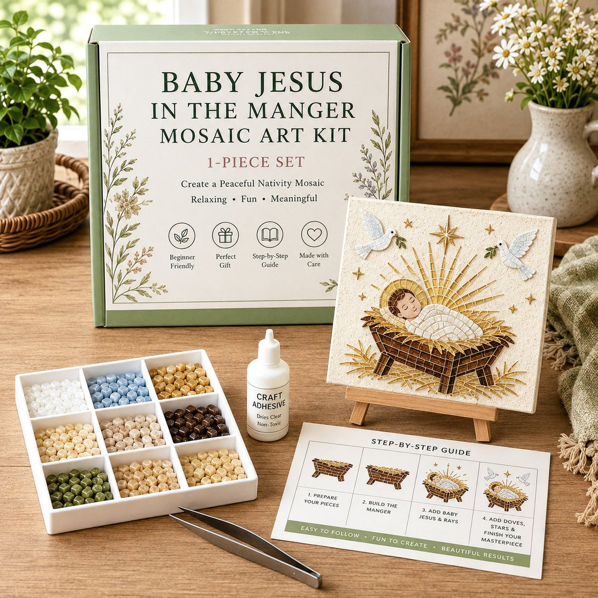 💥Nativity Sea Glass Art Kit