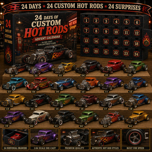 🏁🚗24 Days of American Car Legends Advent Calendar – 24 Die-Cast Collectibles