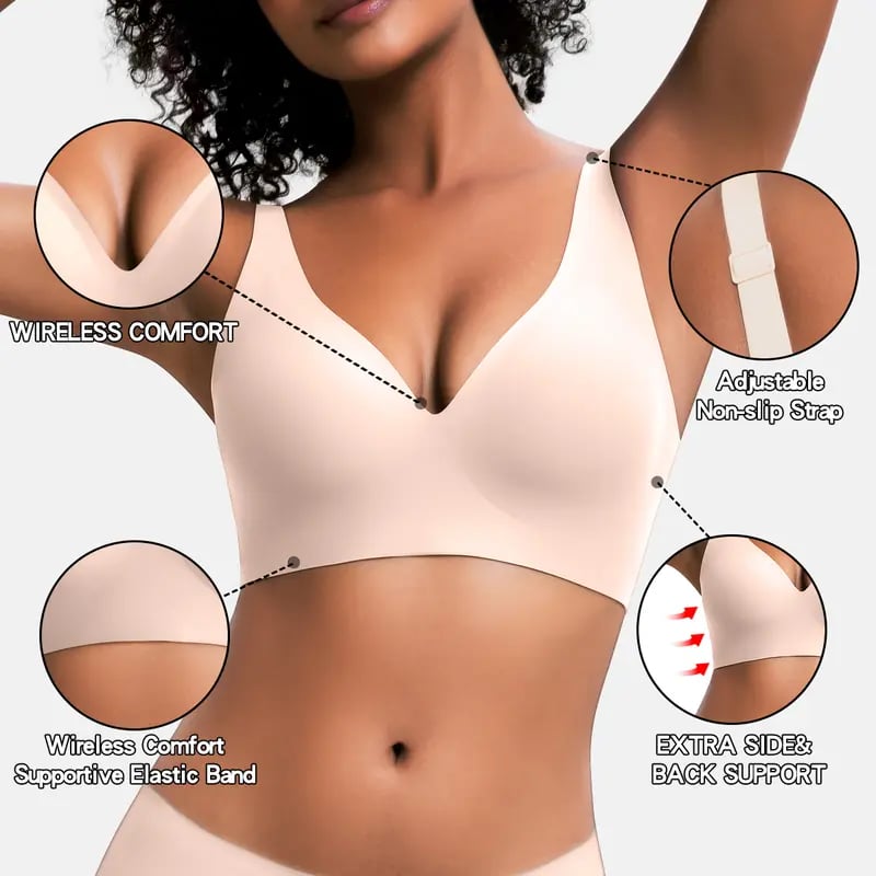 💖LAST DAY Limited Sale💕Womens Comfortable Push Up Wireless Bras